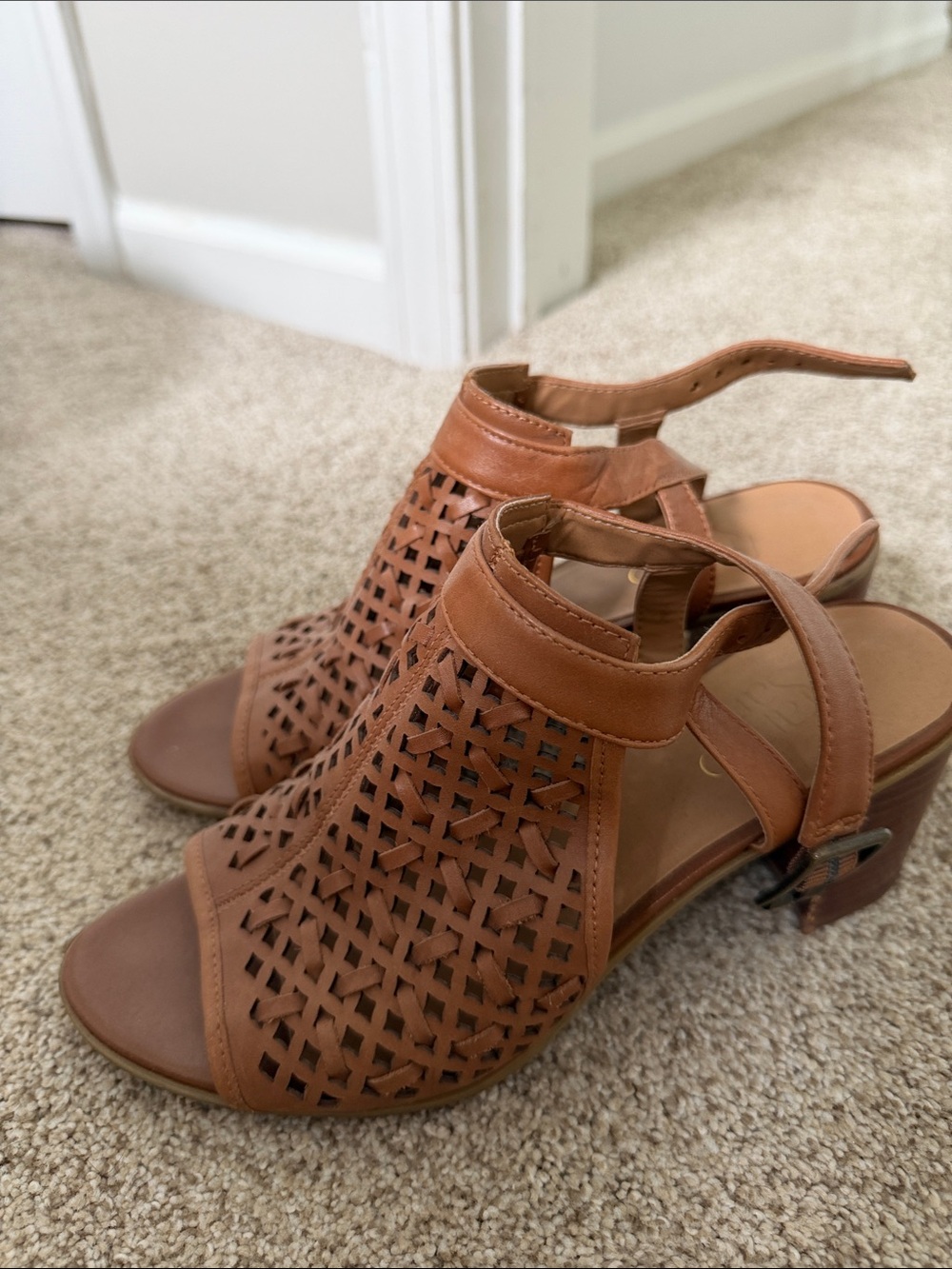 Women’s brown block heels